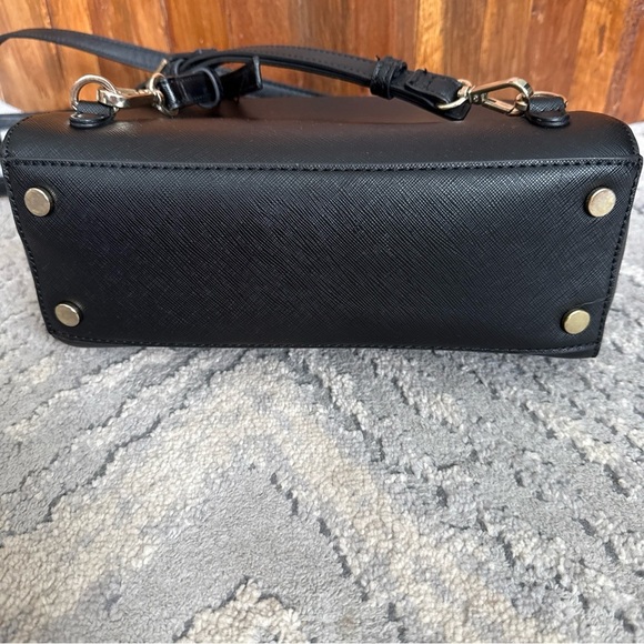 Zara Basics Black Textured Faux Leather Mini Backpack - Picture 7 of 15